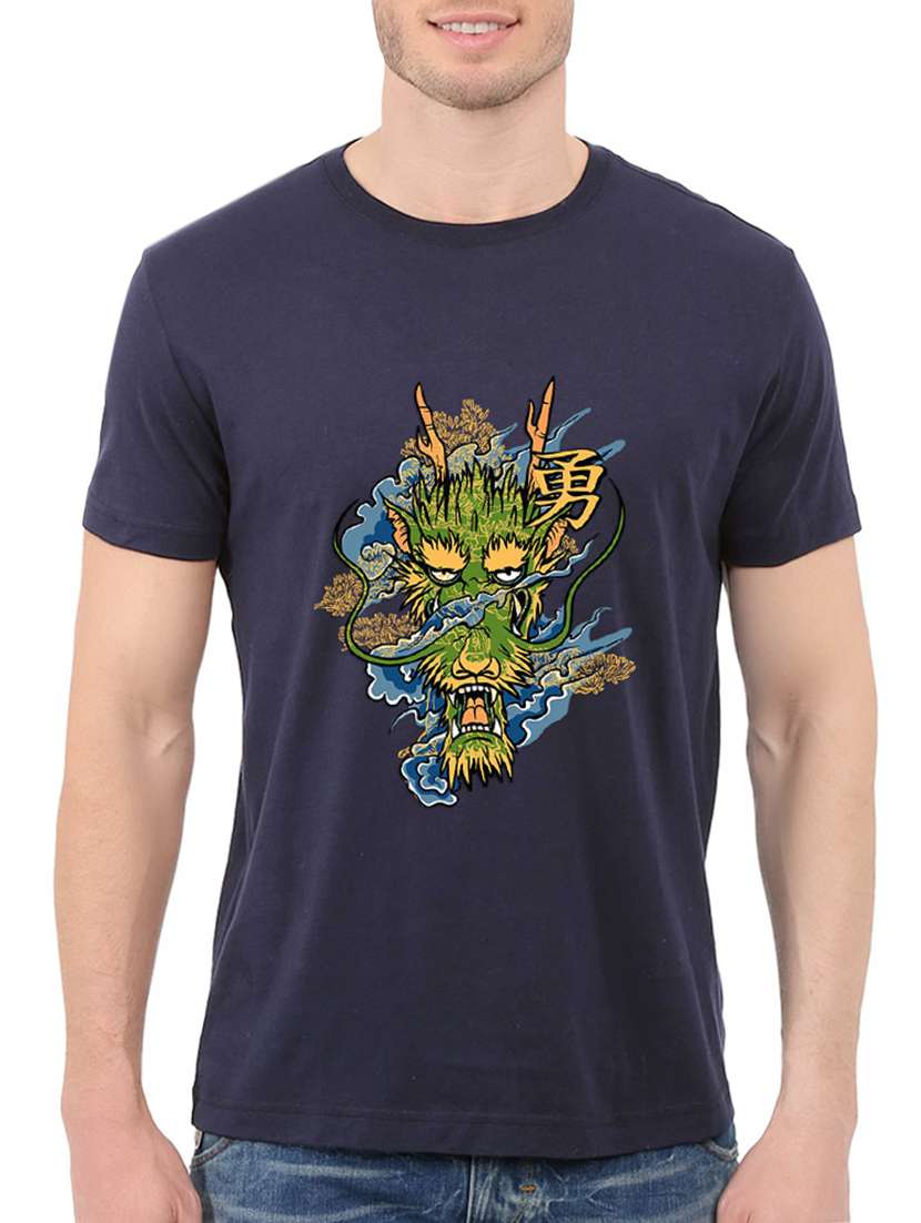 navy blue cotton t-shirt