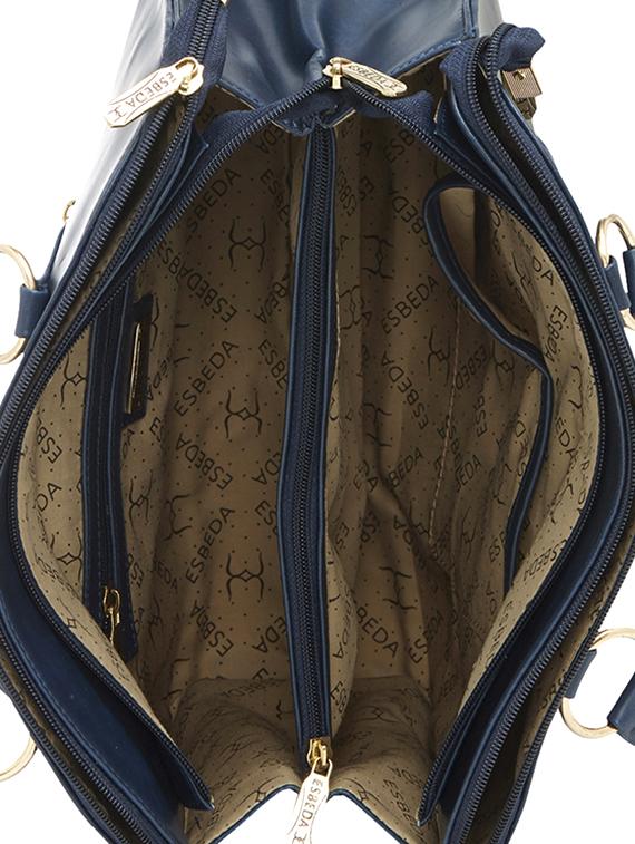 blue leatherette regular handbag - 13860102 - Standard Image - 2