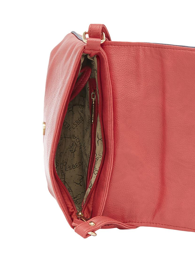 red leatherette regular sling bag - 13860108 - Standard Image - 2