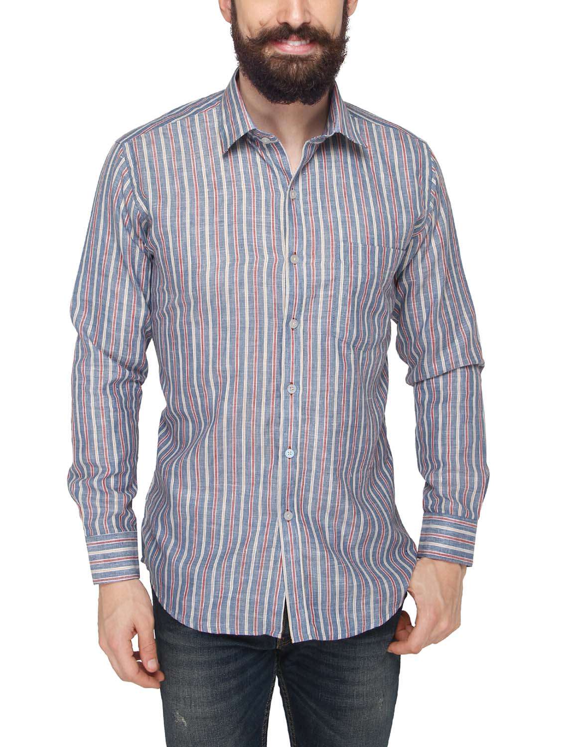 grey cotton casual shirt