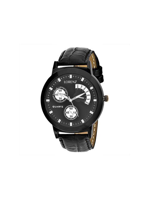 lorenz mk-1025a crono style black analog watch- for men - 13861496 -  Standard Image - 0