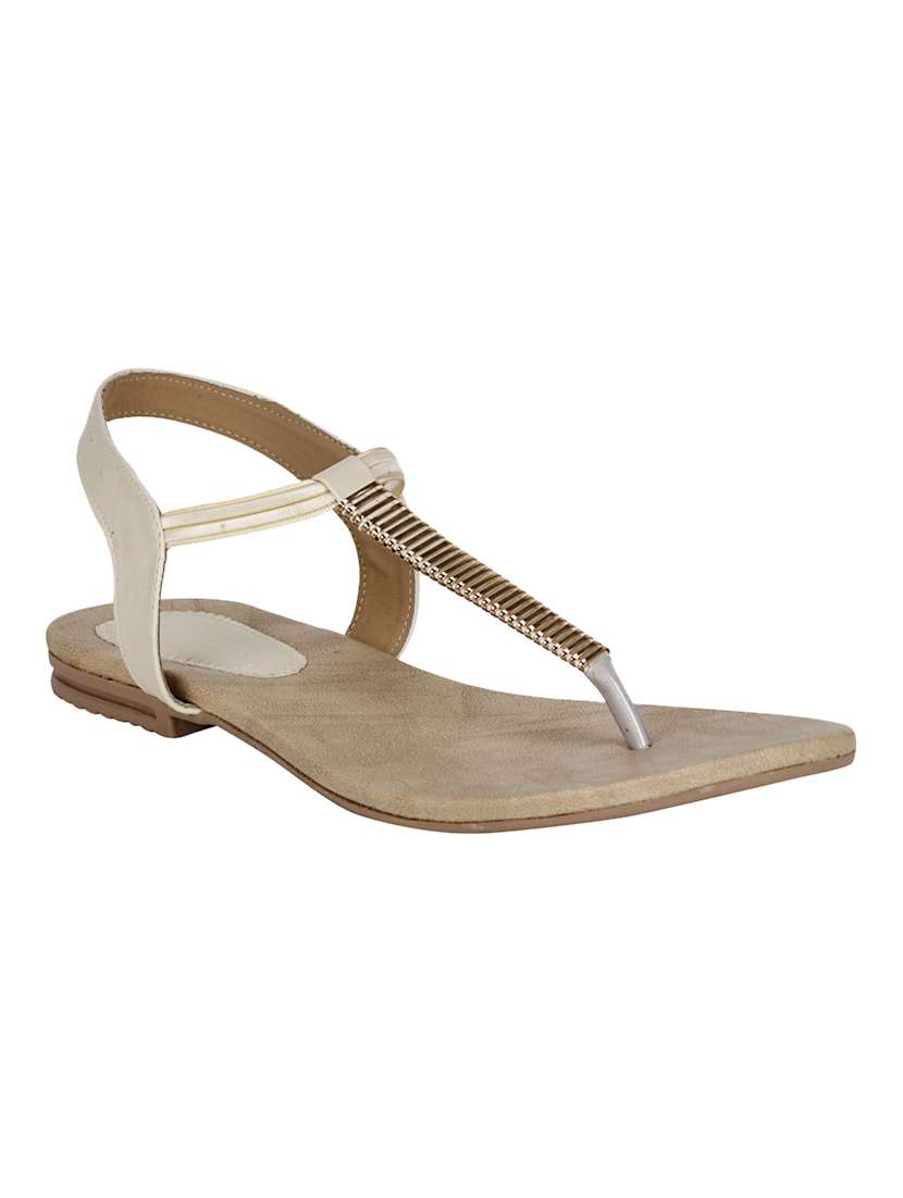 beige faux leather back strap sandals