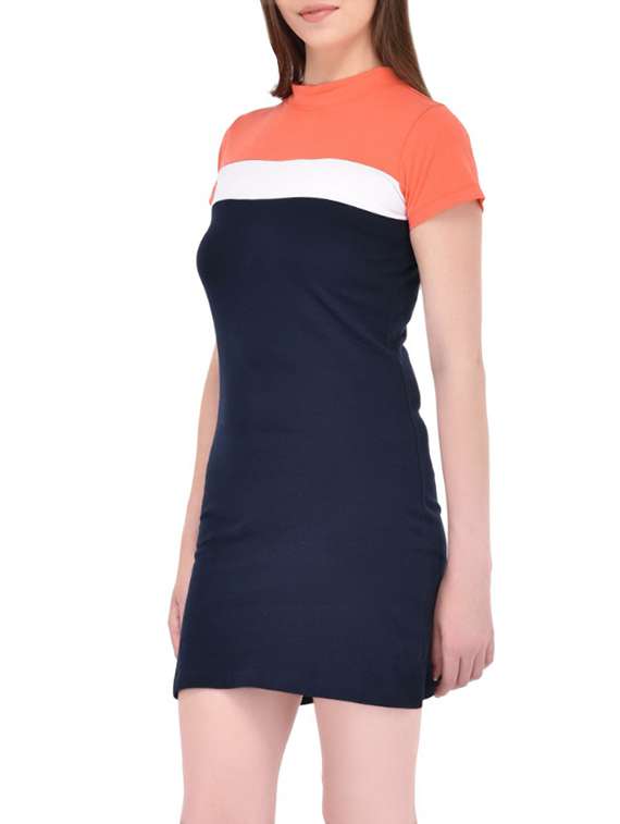women's bodycon color block dress - 13869007 -  Standard Image - 2