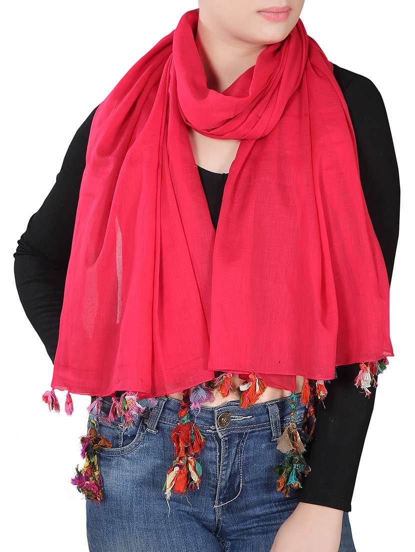 pink cotton scarf