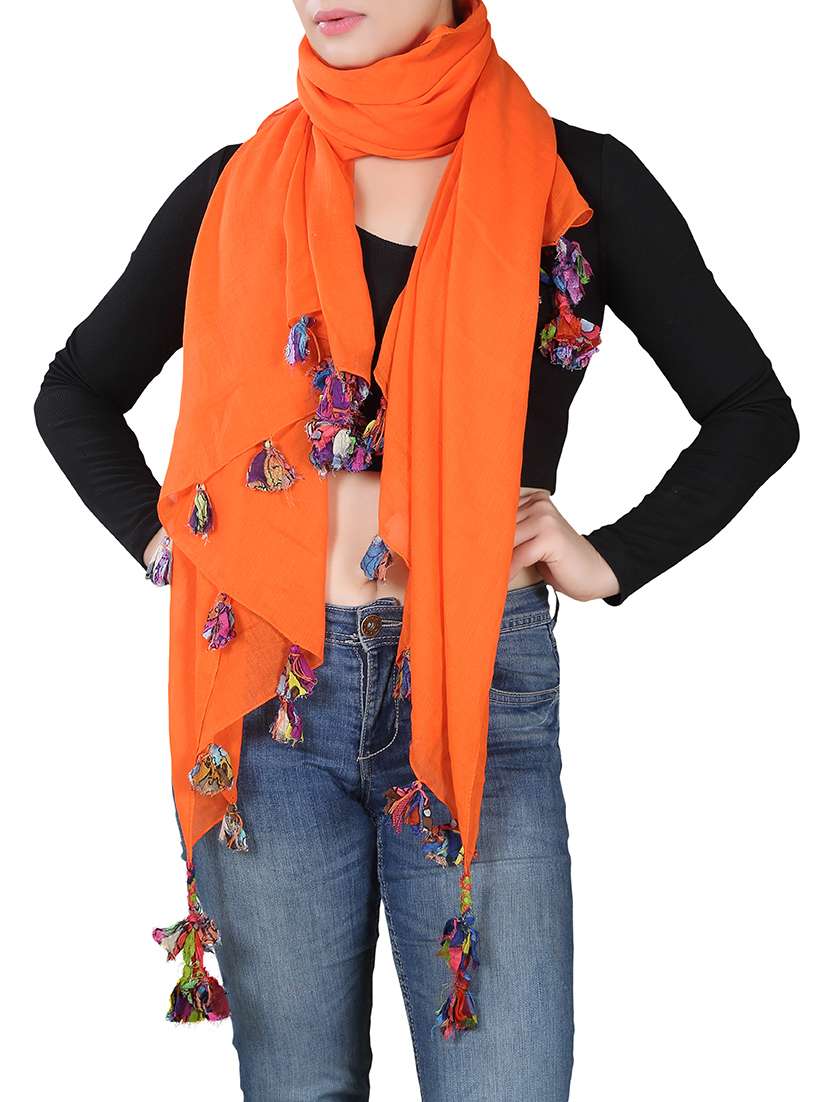 orange cotton scarf