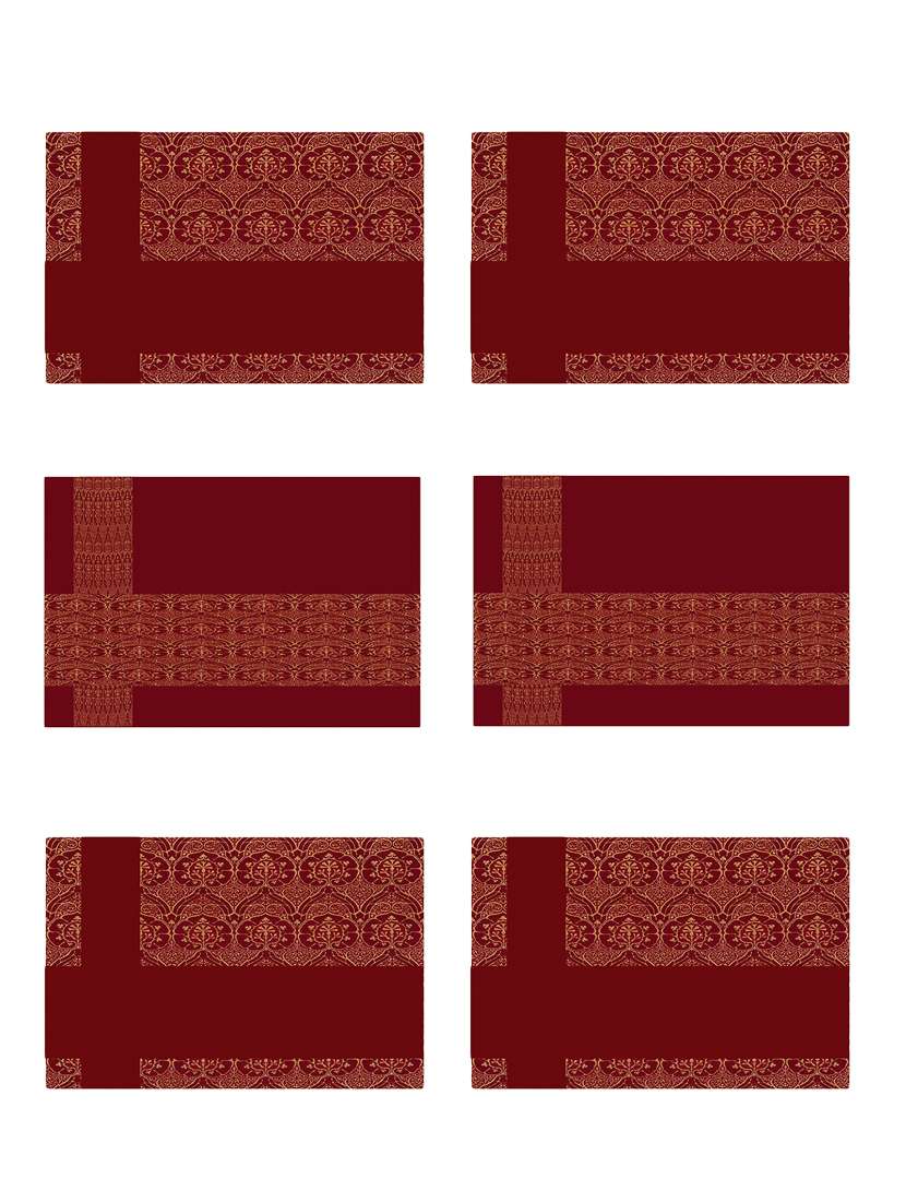 ambbi collections printed polyester set of 6 placemats