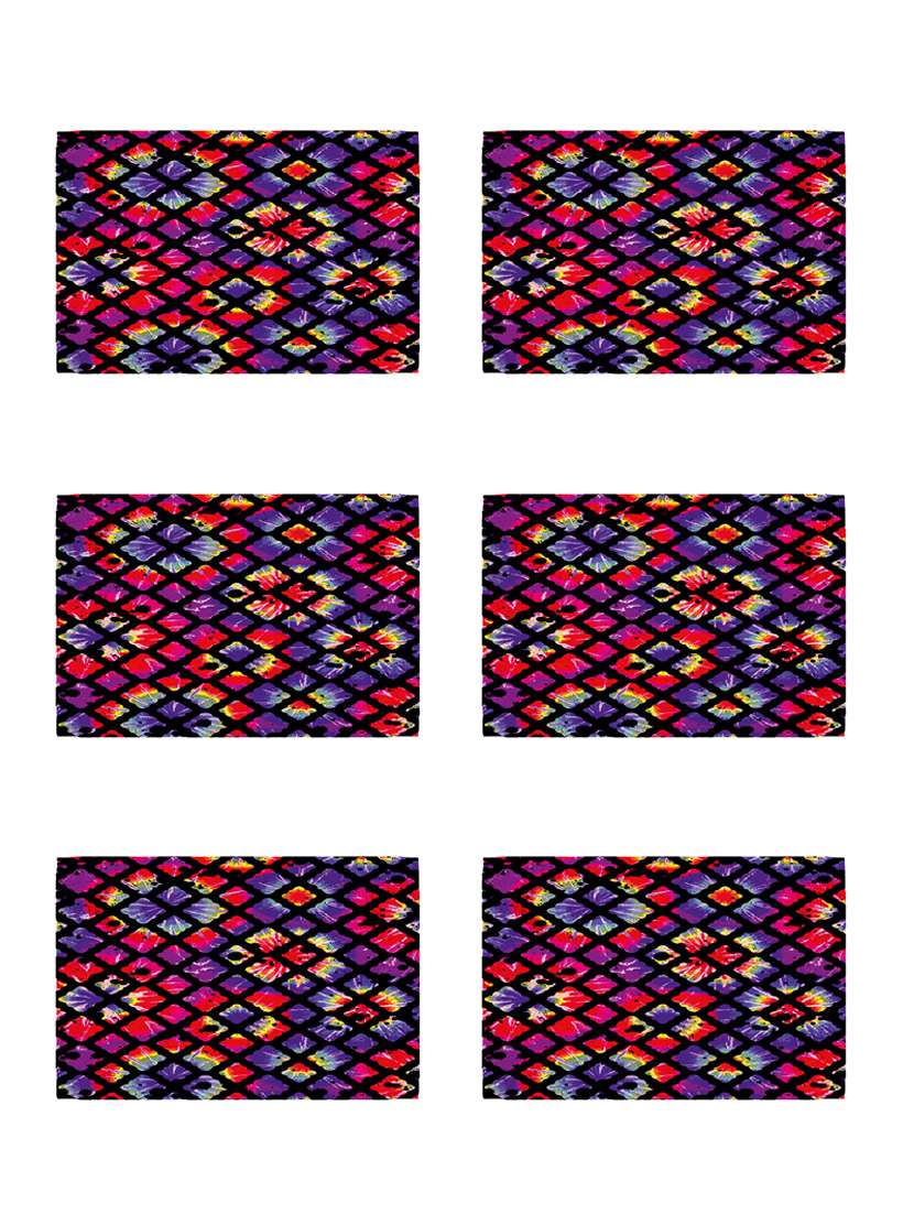 ambbi collections printed polyester set of 6 placemats