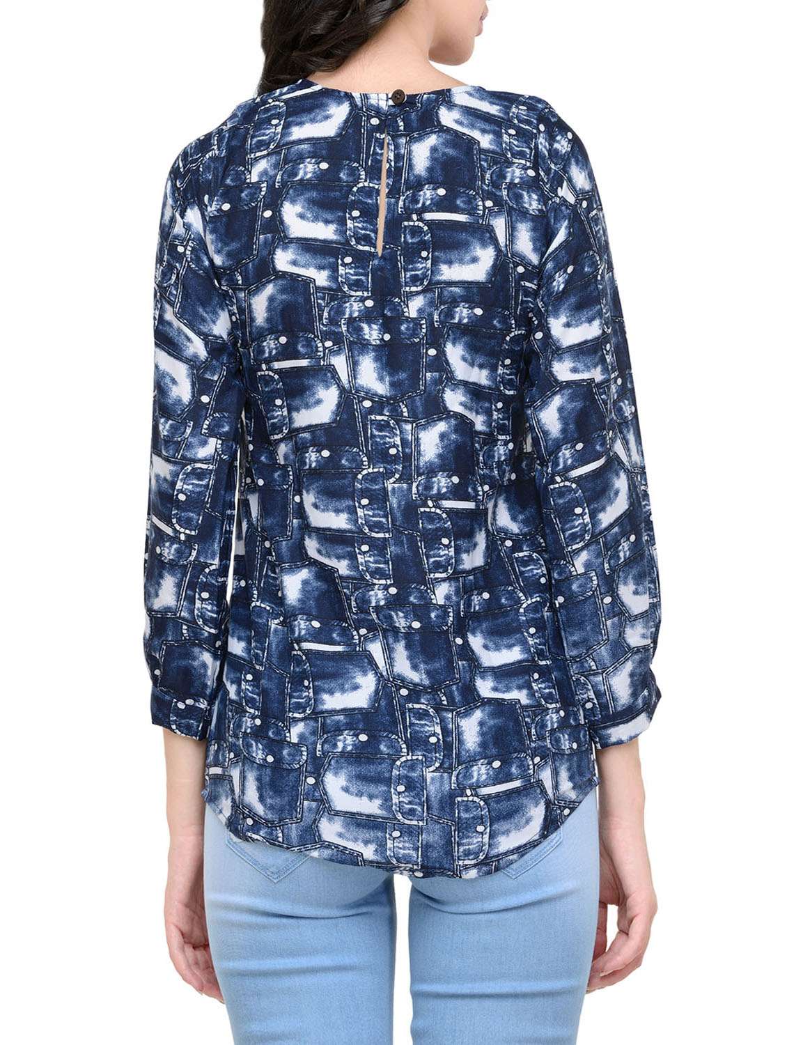 women's straight round neck top - 13876917 -  Standard Image - 2