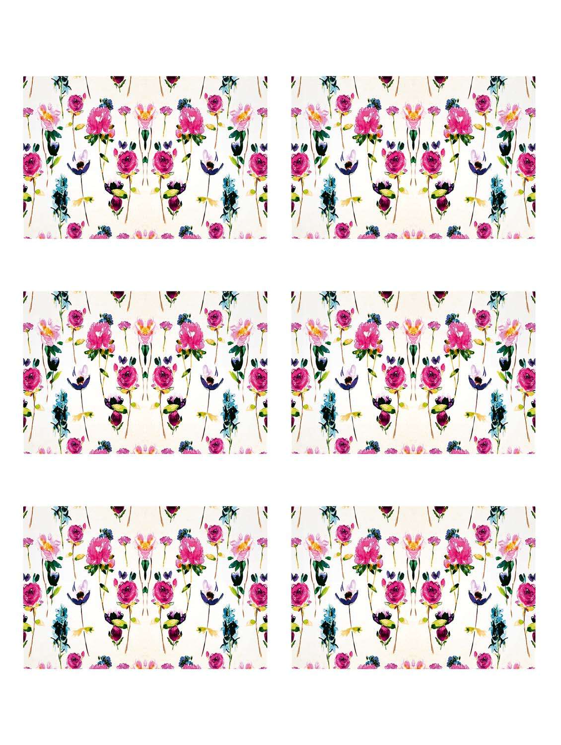 ambbi collections printed polyester placemat set of 6 pcs