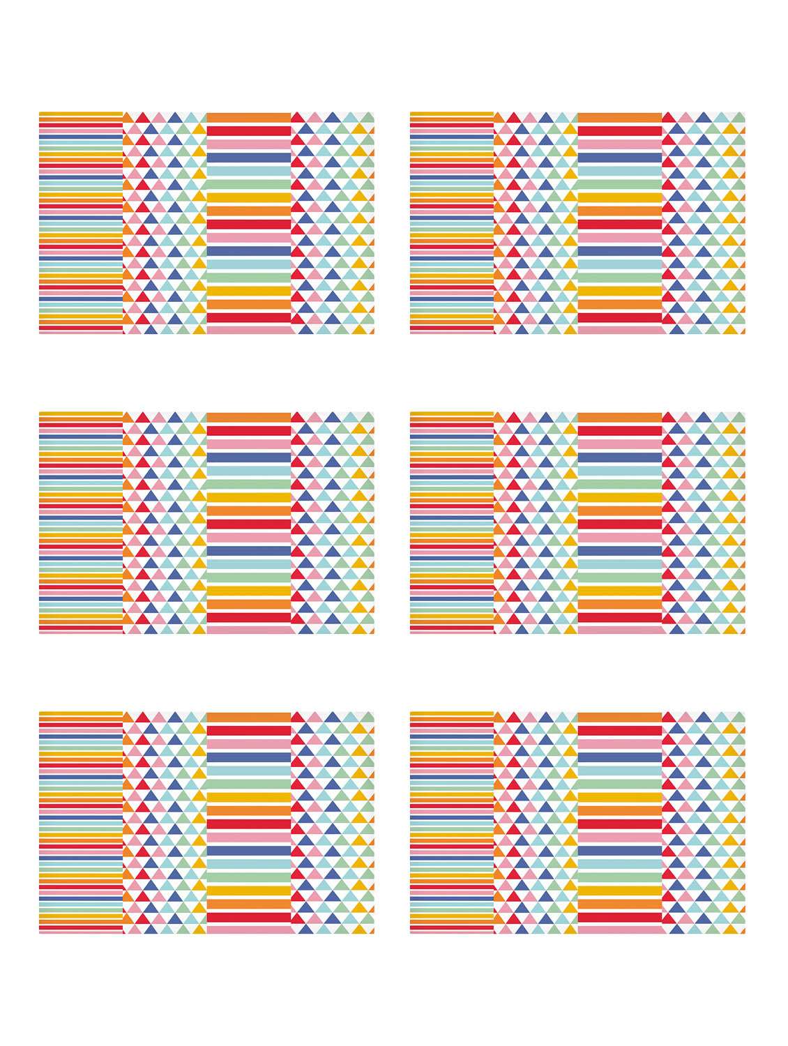 ambbi collections printed polyester placemat set of 6 pcs