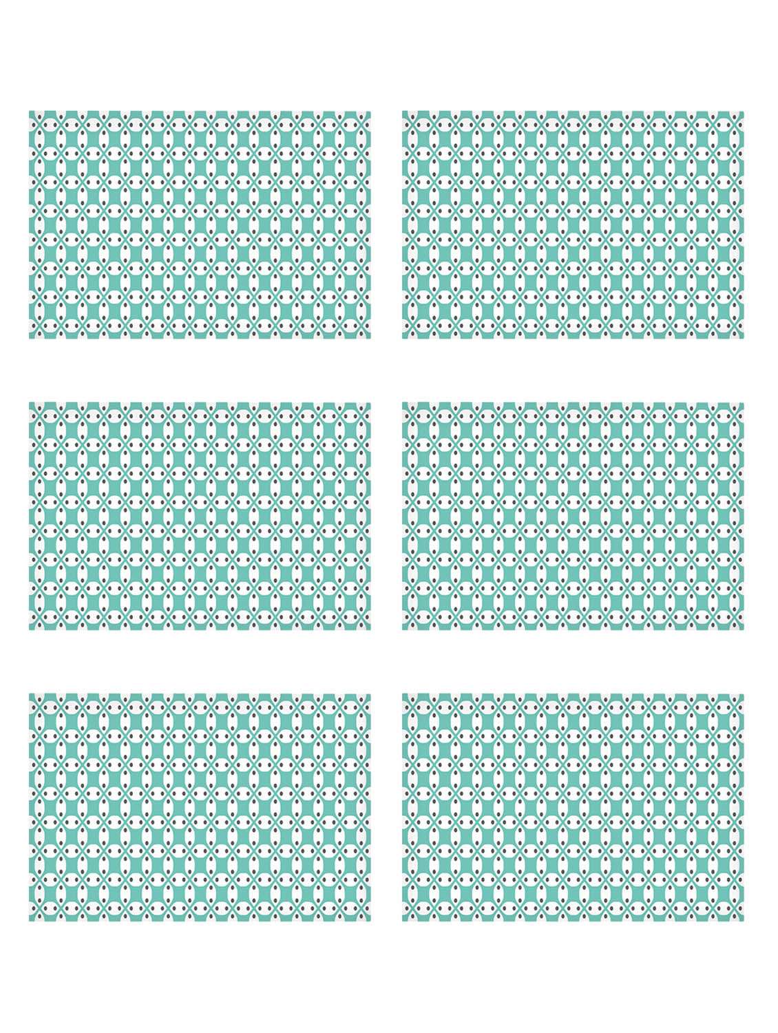 ambbi collections printed polyester placemat set of 6 pcs
