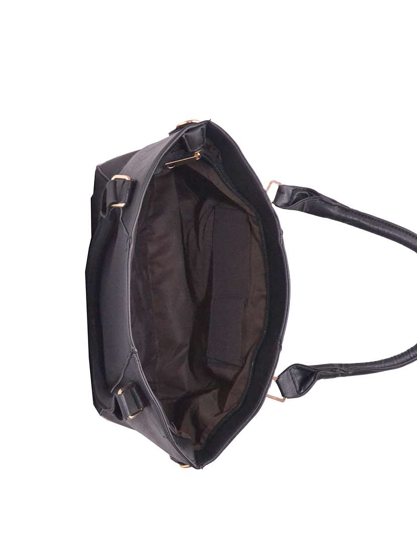 black leatherette  regular handbag - 13884931 -  Standard Image - 2