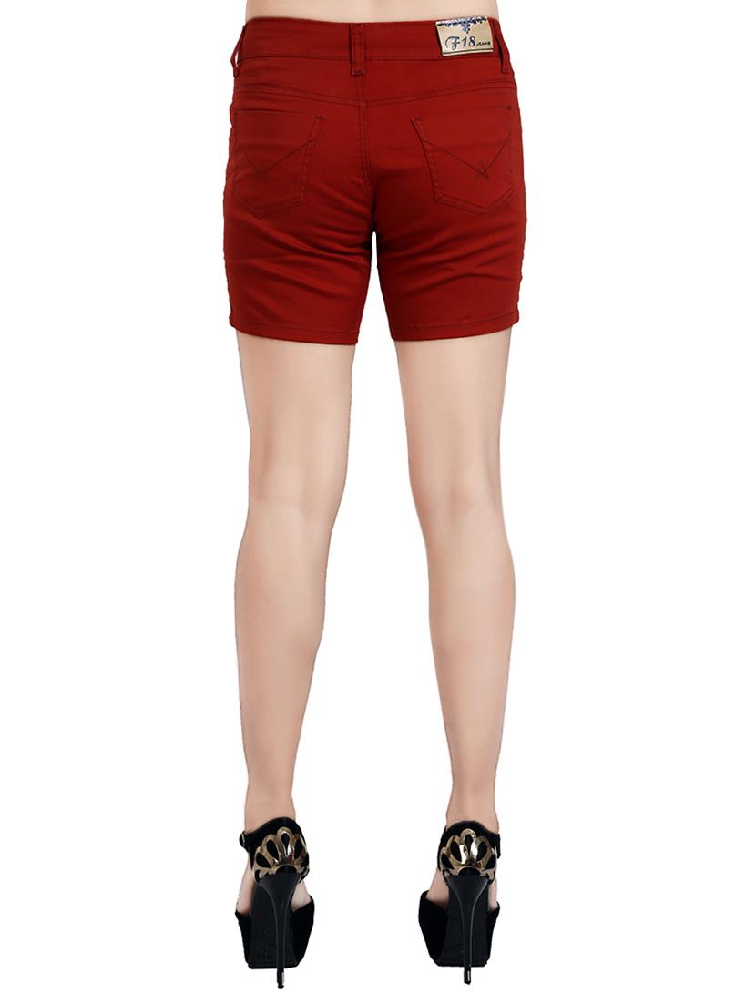 red cotton regular shorts - 13893683 - Standard Image - 2