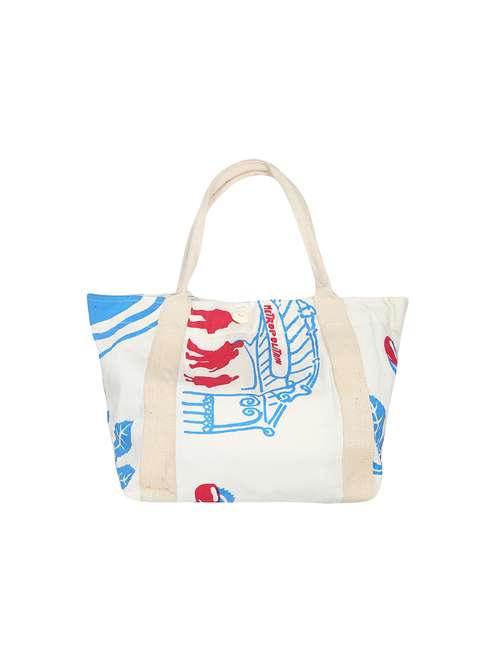 white canvas printed shopping bag - 13897377 - Standard Image - 0