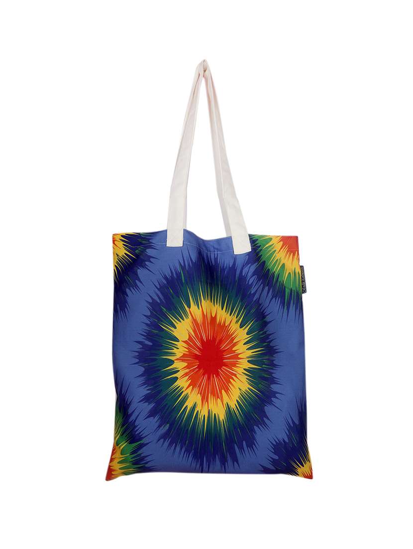 multi colored canvas regular tote