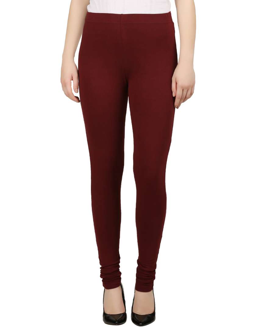 maroon cotton legging