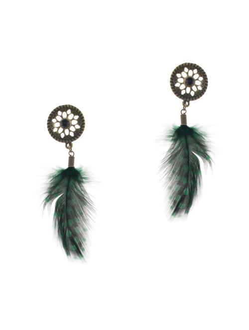 multi colored metal drop earrings - 13902648 - Standard Image - 0