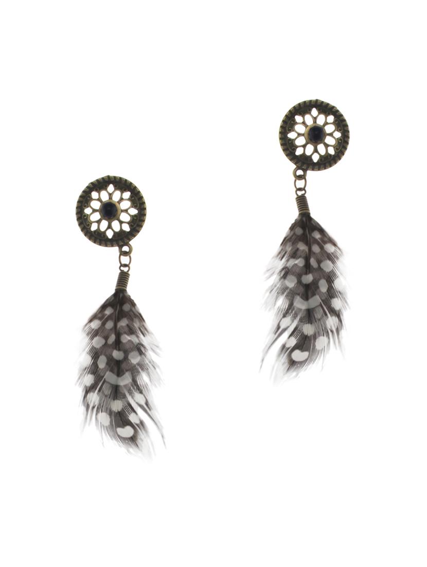 black metal drop earrings - 13902651 -  Zoom Image - 0