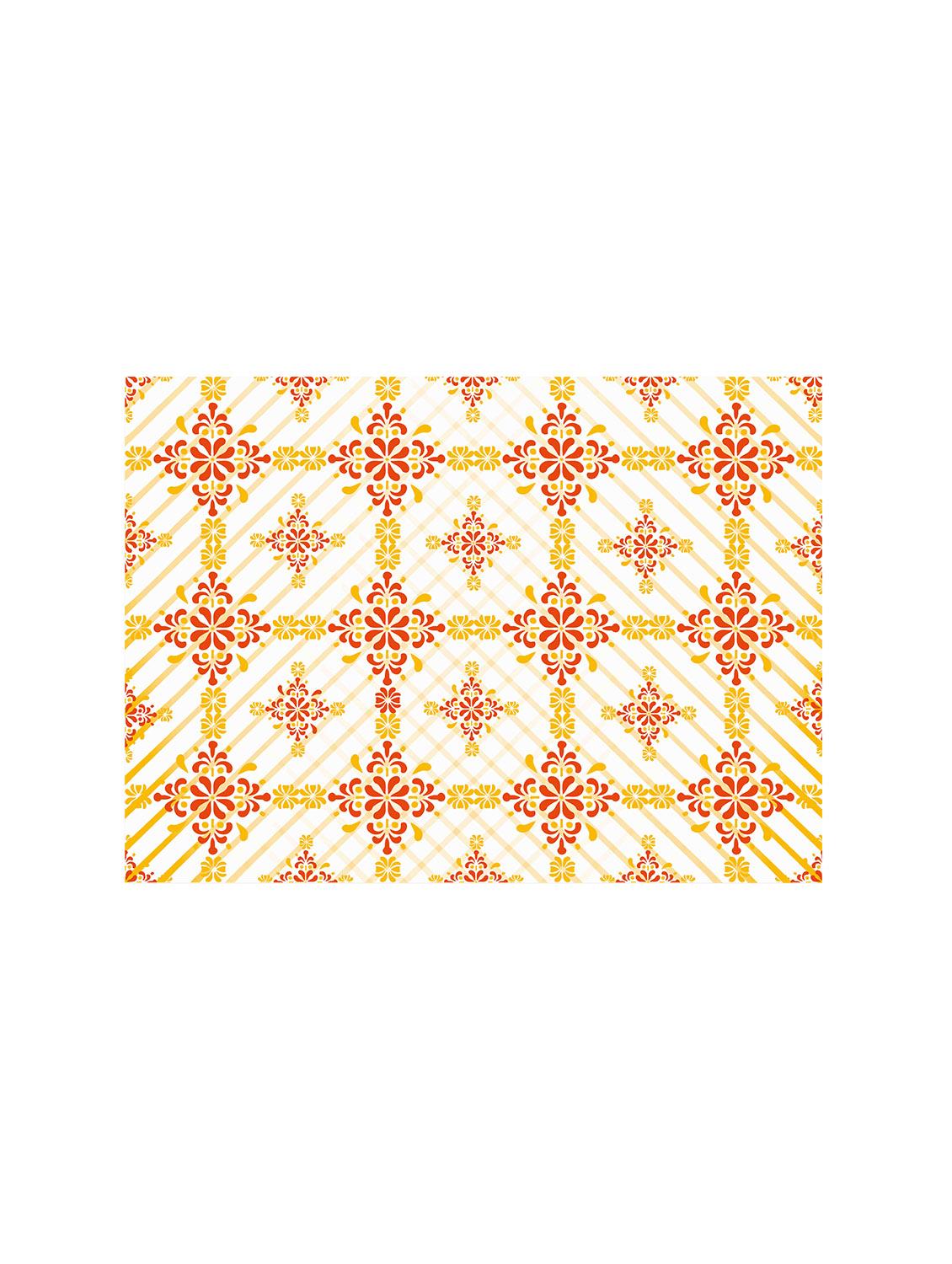 ambbi collections printed polyester table mat set of 6 pcs