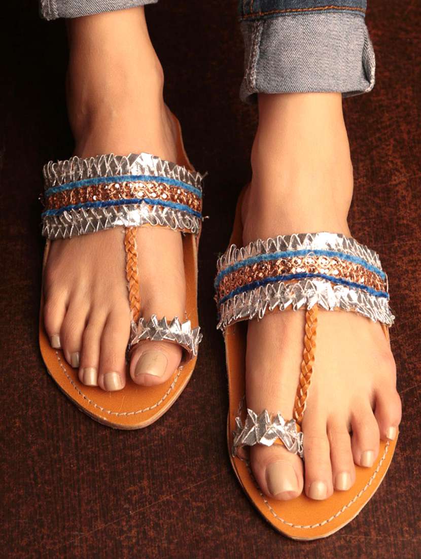 silver ethnic kolhapuri