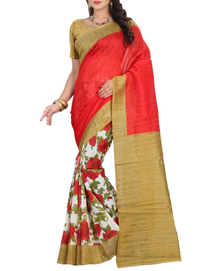 women's floral multi colored saree