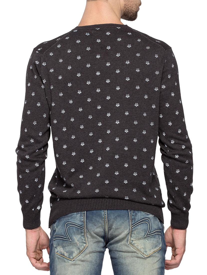 black printed cotton pullover - 13910128 - Standard Image - 2
