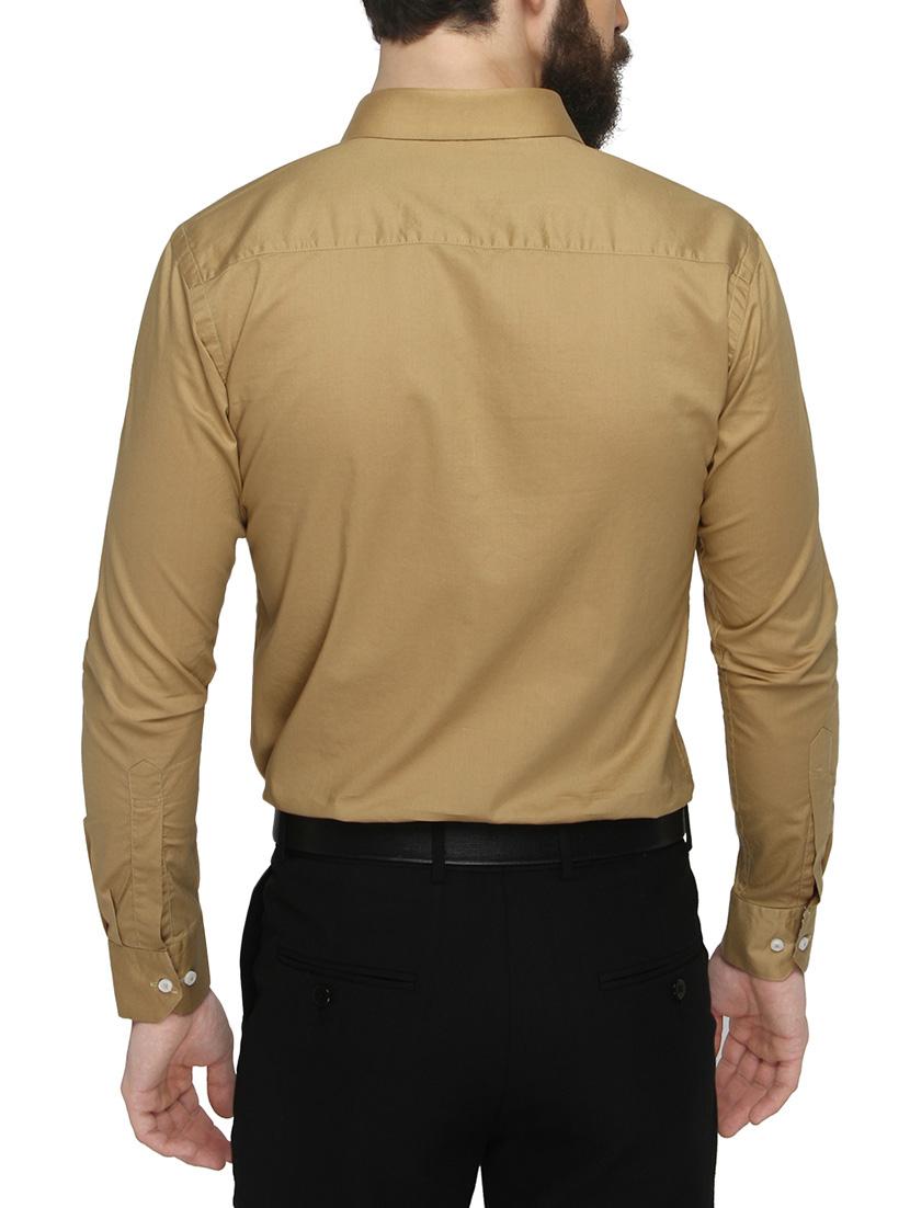 brown solid casual shirt - 13911000 - Standard Image - 2