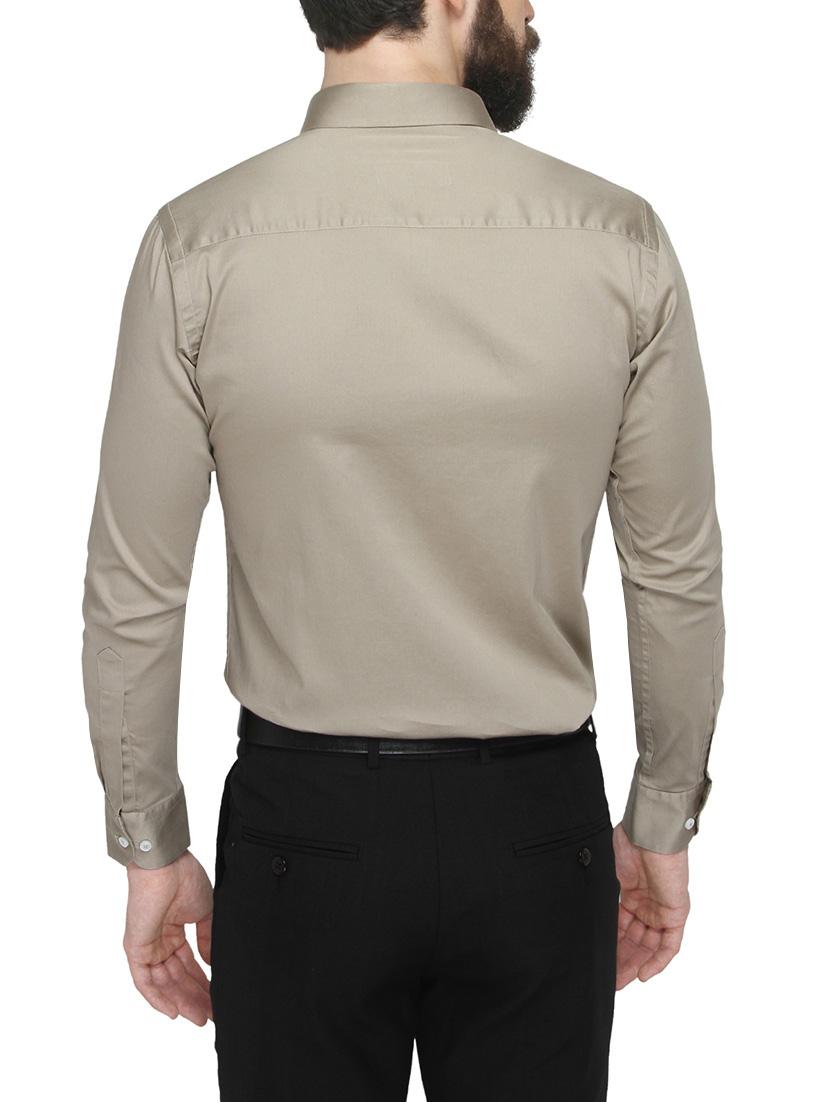 beige cotton formal shirt - 13911004 - Standard Image - 2
