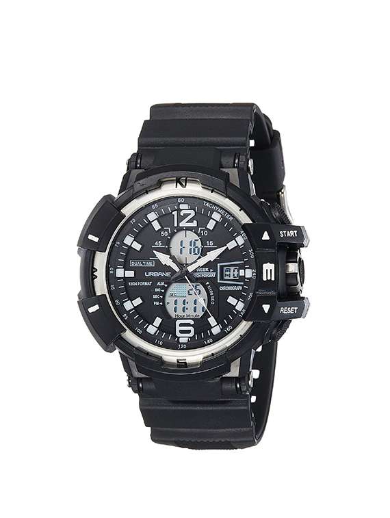 maxima black dial digital watch for men - u-35022ppan