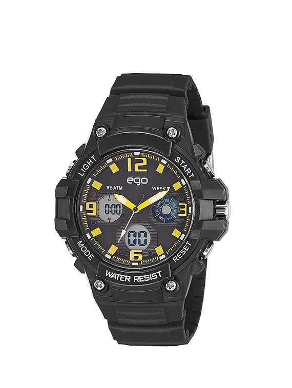 maxima black dial digital watch for men - e-43790ppan