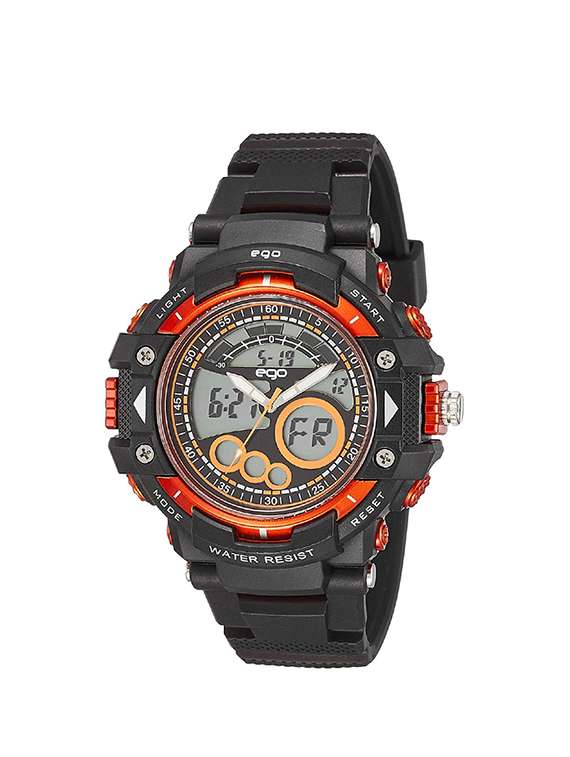 maxima black dial digital watch for men - e-43781ppan