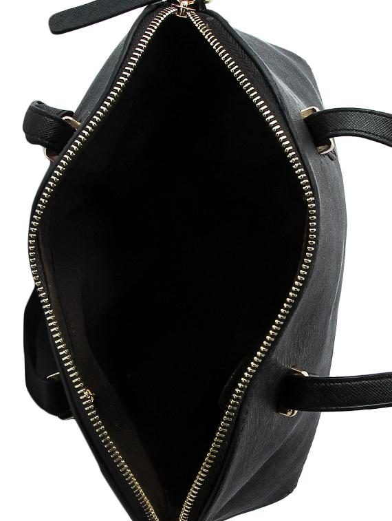 black leatherette regular handbag - 13916824 - Standard Image - 2