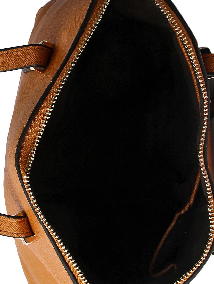 tan leatherette regular handbag - 13916825 - Standard Image - 2