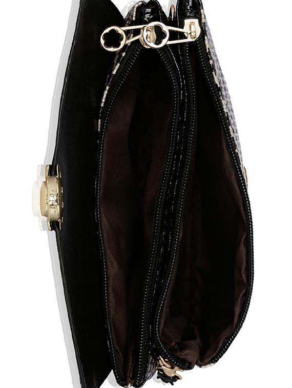 black leatherette purse - 13916864 - Standard Image - 2
