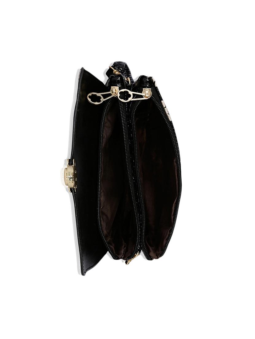 black leatherette purse - 13916865 - Standard Image - 2