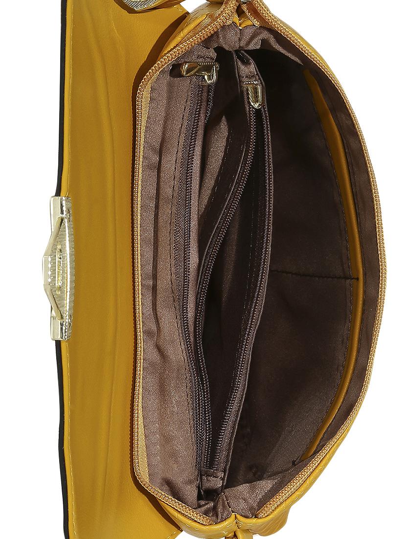 yellow leatherette regular clutch - 13916879 - Standard Image - 2