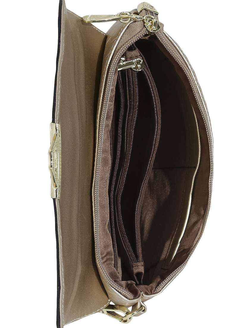 gold leatherette  regular clutch - 13916880 -  Standard Image - 2