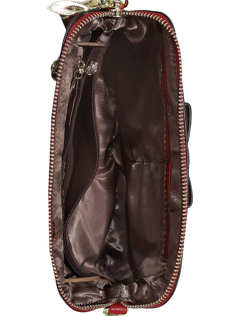 Maroon Leatherette Regular Clutch - 13916885 -  Standard Image - 2