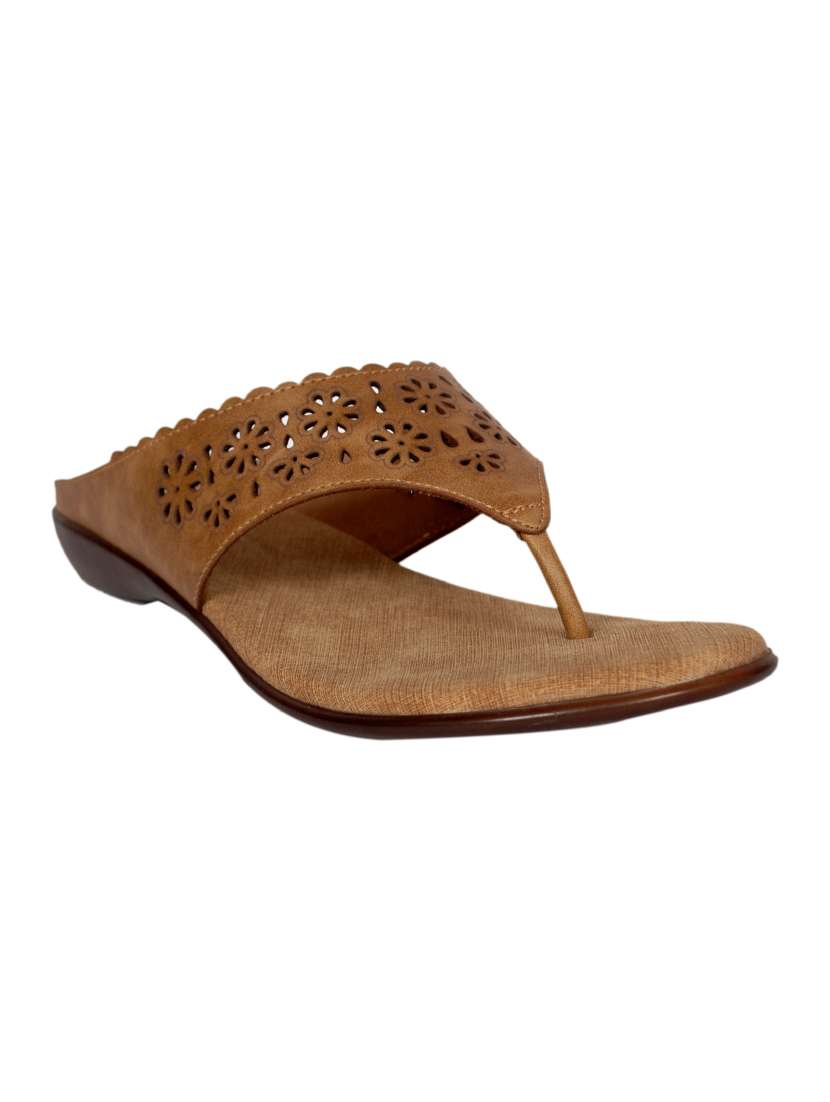 brown open thong  sandal