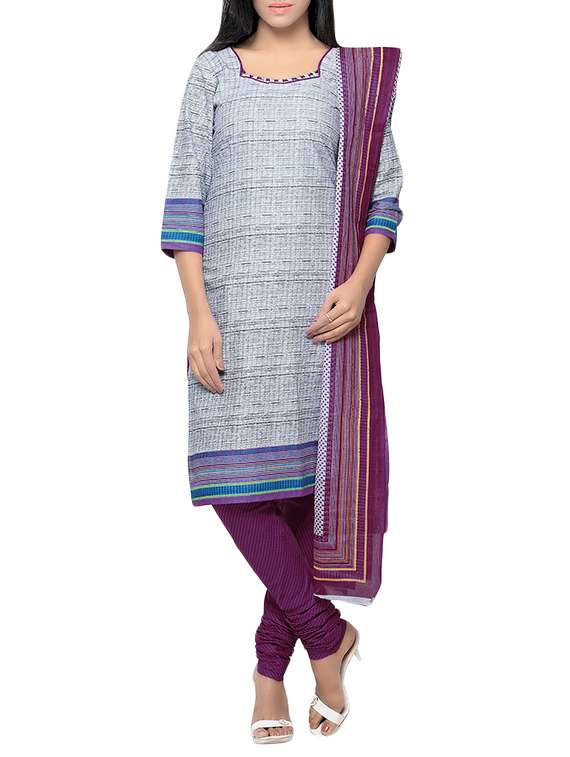 grey cotton dress material