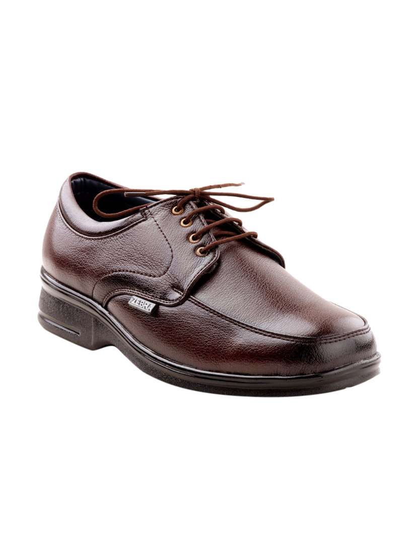 brown leather lace-up derby