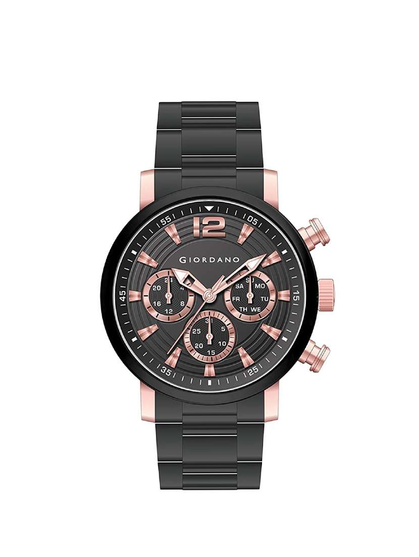 giordano black dial chronograph watch for men - 1829-33