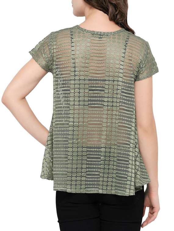 women's straight round neck top - 13931810 -  Standard Image - 2