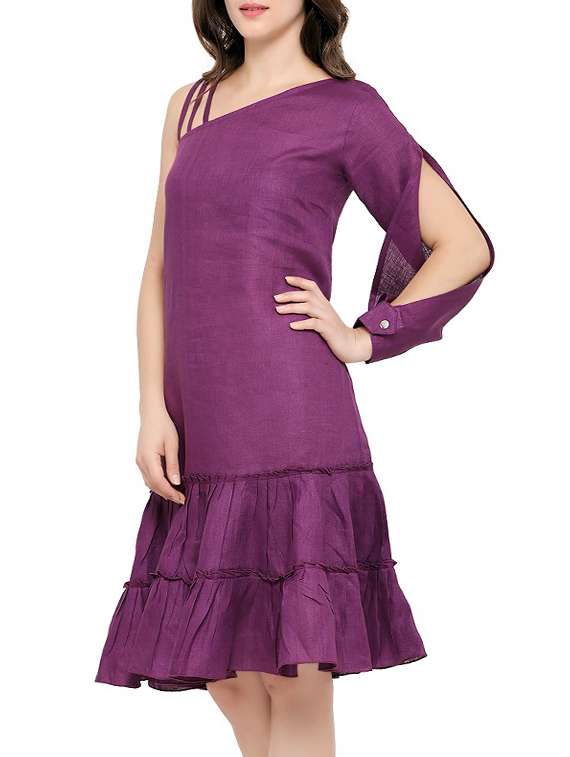 women's tiered dress solid dress - 13931978 -  Standard Image - 2