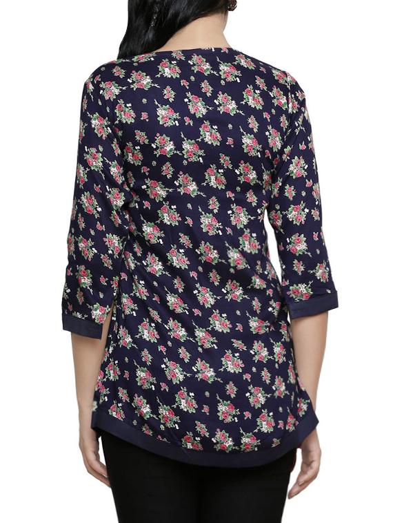 multicolored floral printed rayon regular top - 13932485 - Standard Image - 2