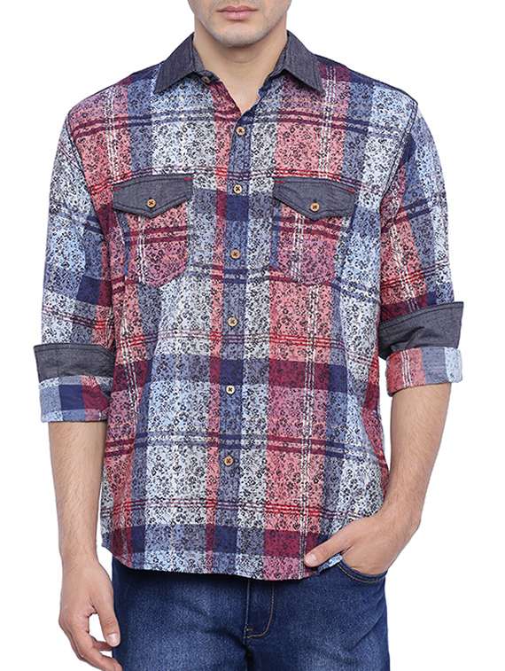 multi colored cotton casual shirt