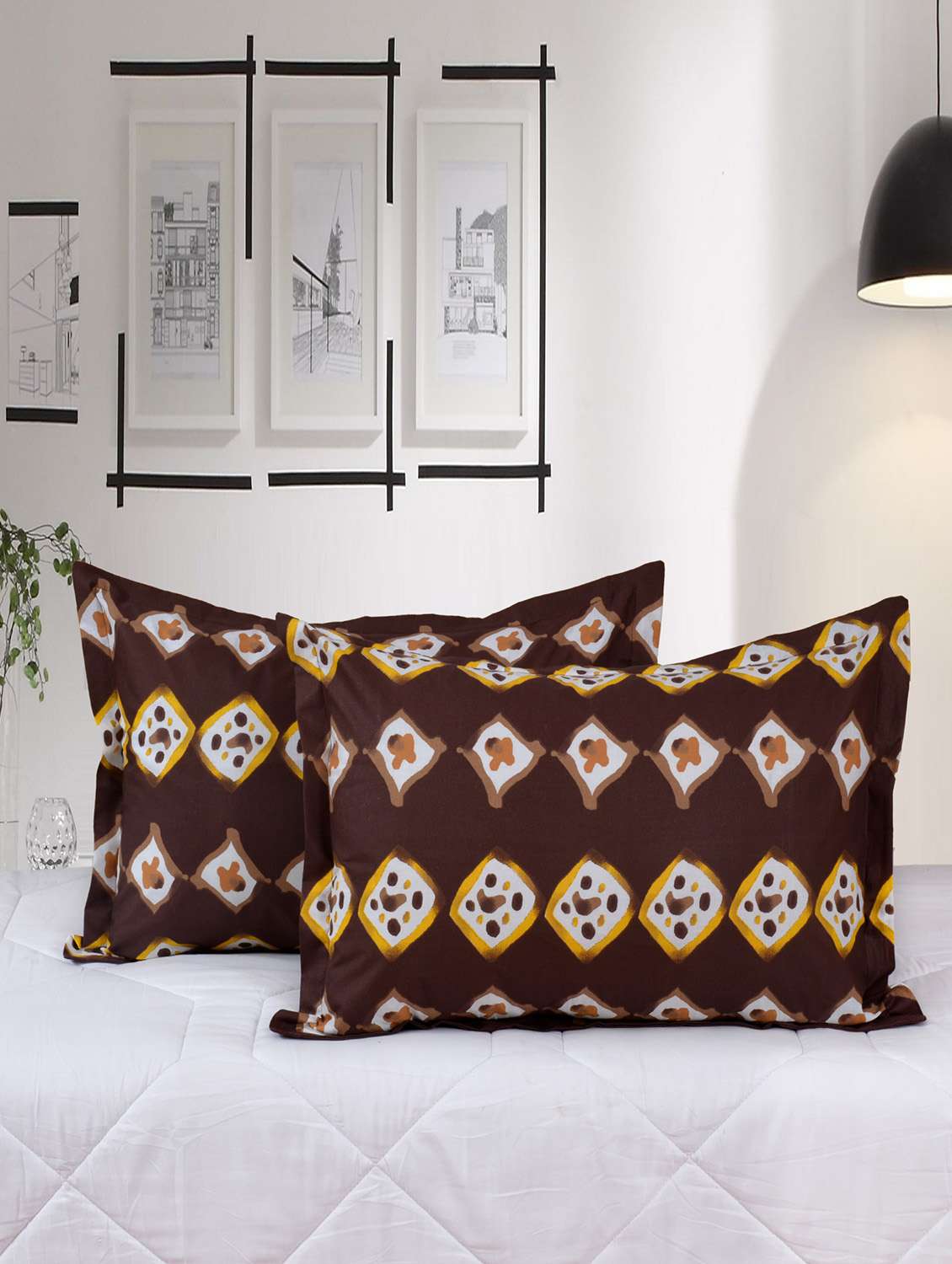 salona bichona 100% cotton set of 2 pillow cover