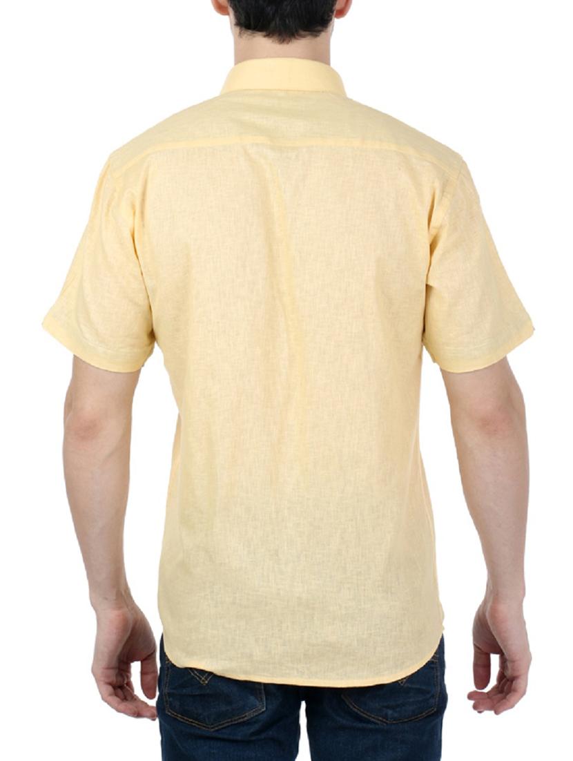 yellow cotton blend casual shirt - 13941294 - Standard Image - 2