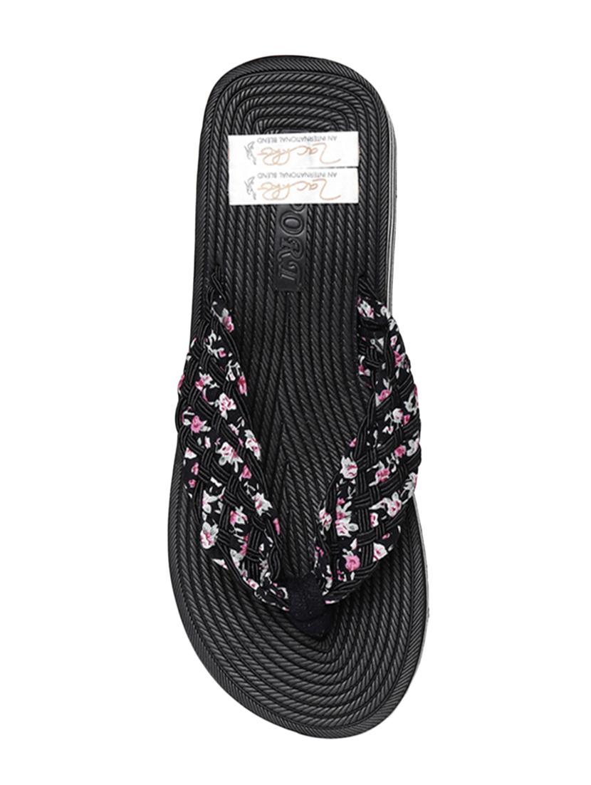 black fabric flip flop - 13942128 - Standard Image - 2