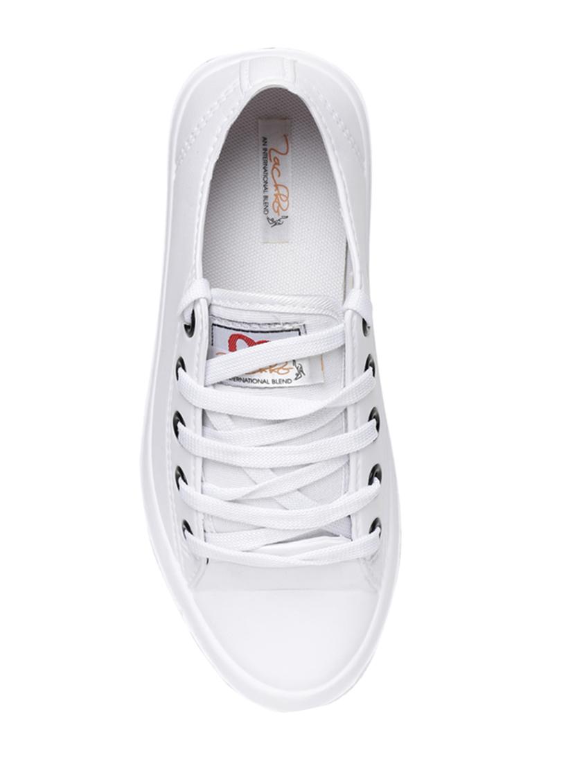 white rubber laceup sneakers - 13942154 - Standard Image - 2